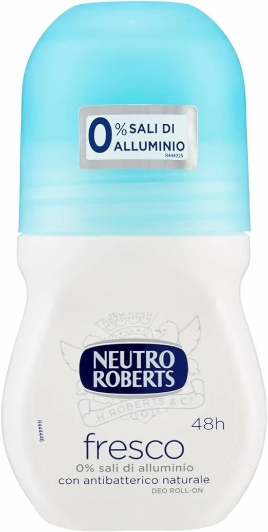 Neutro Roberts Deodorante Roll On Fresco Classico Zero Sali di Alluminio 50ml