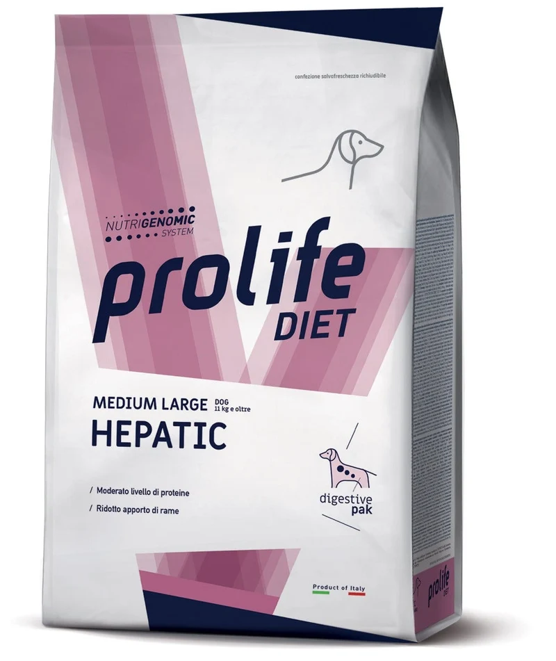 Prolife Hepatic Diet Cibo Secco Per Cani Taglia Media/Grande Sacco 8Kg