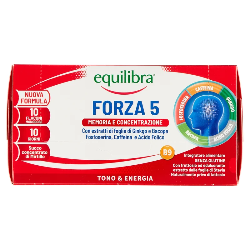 Equilibra Forza 5 per la memoria e la concentrazione 10 flaconcini