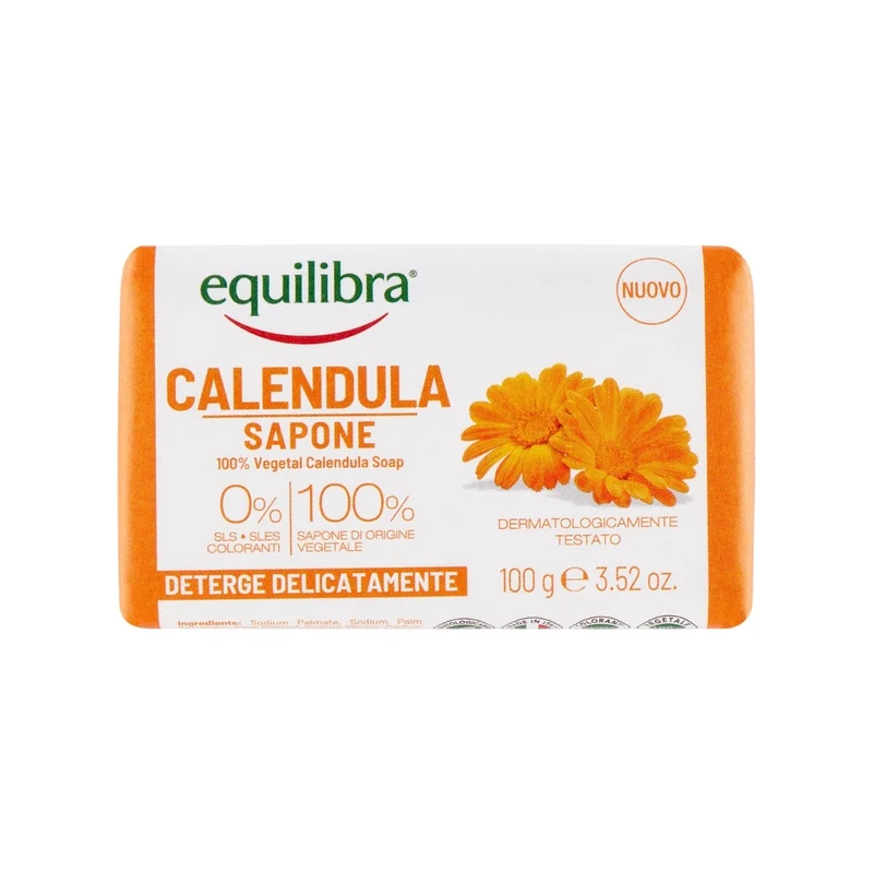 Equilibra Calendula Sapone 100% Vegetale Deterge E Addolcisce 100g