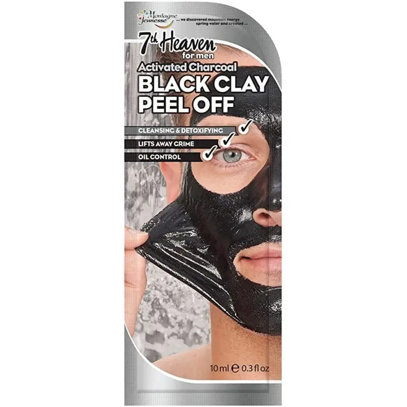 7 Heaven Mascarilla Hombre Peel-Off De Arcilla Negra , 10 ml