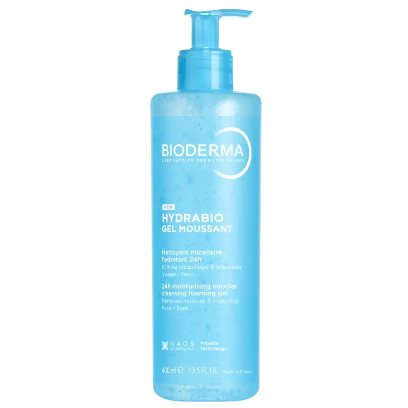 Bioderma Hydrabio Gel Moussant Gel Micelar Piel Deshidratada , 400 ml