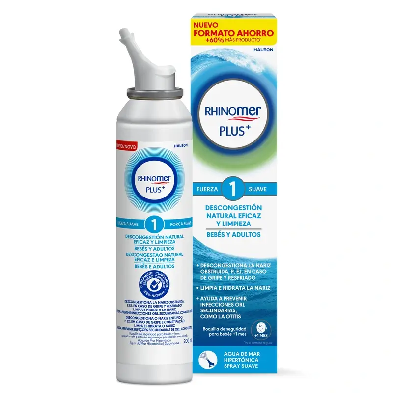 Rhinomer Plus+ F1 Bebés Y Adultos Formato Ahorro , 200 ml