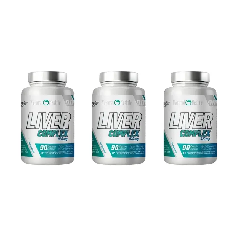Natural Health Liver Complex Protector Hepático, 3X90 Cápsulas