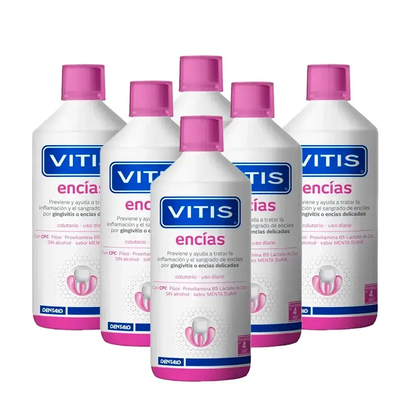 VITIS Colutorio Encías, Pack 6 x 1 Litro