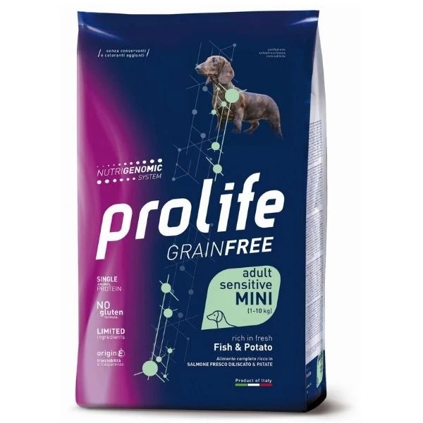Prolife Dog Grain Free Sensitive Adult Fish & Potato Mini 600 g