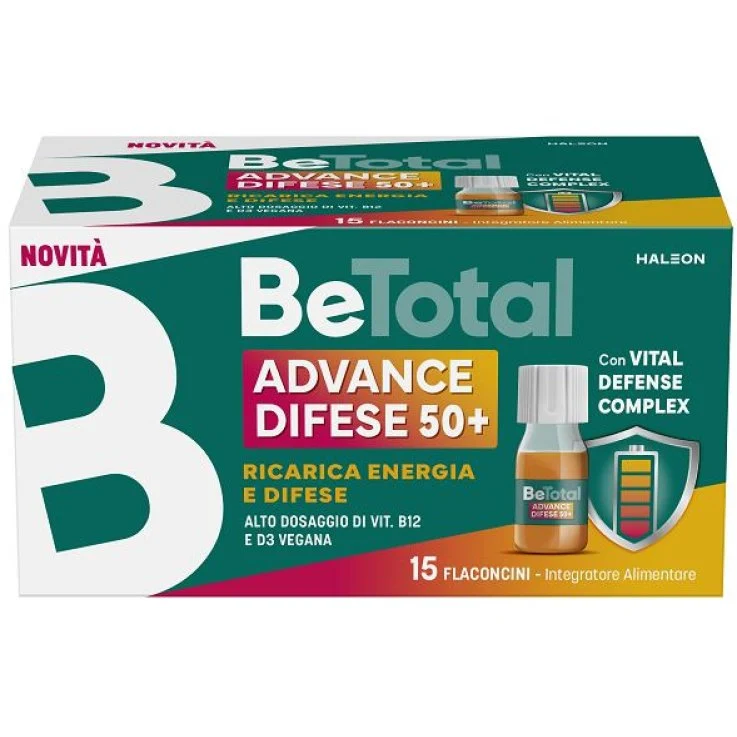 Betotal Advance Difese50+ - Integratore alimentare di Vitamina B e Zinco - 15 flaconcini