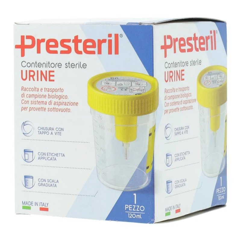 Medipresteril Contenitore Sterile Urine 120 ml con Provetta Integrata