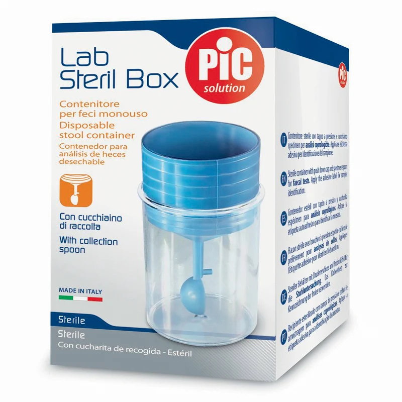 Pic Solution Lab Steril Box Contenitore Sterile per Feci 60 ml