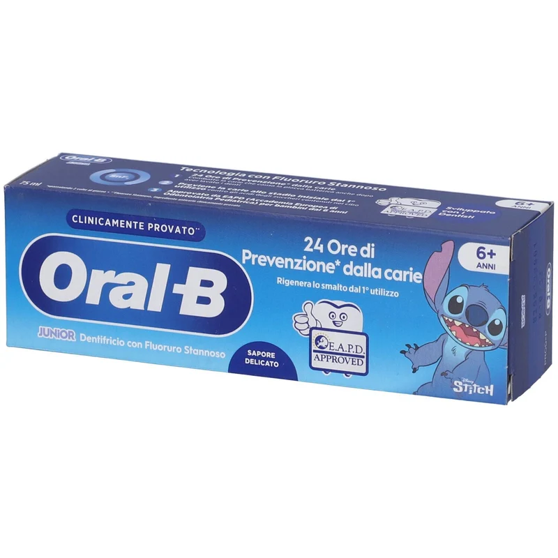 Oral-B Junior Dentifricio al Fluoruro Stannoso Bambini dai 6 Anni 75ml