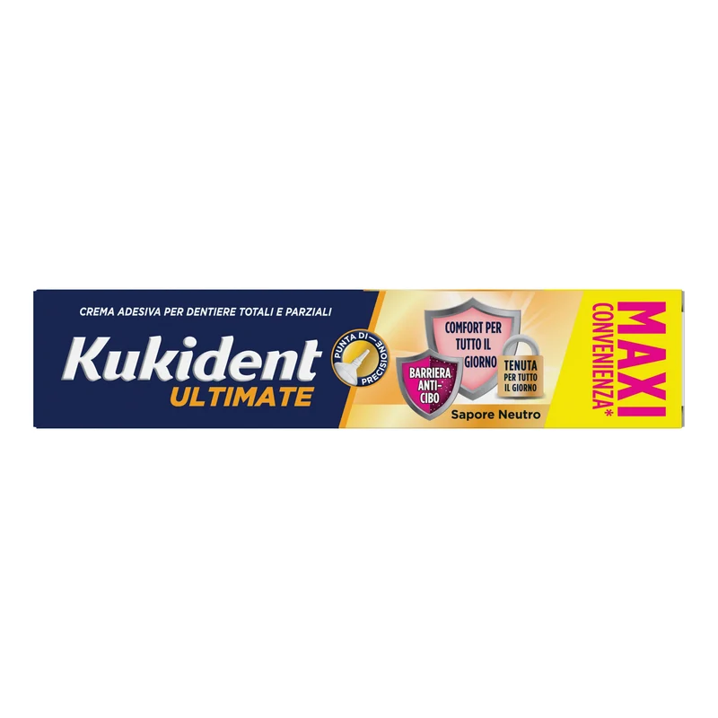 Kukident Ultimate Neutro Crema Adesiva per Protesi Dentarie e Dentiere 57g