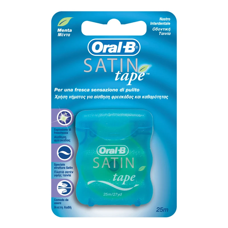 Oral-B Satin Tape Filo Interdentale a Nastro Cerato alla Menta 25m