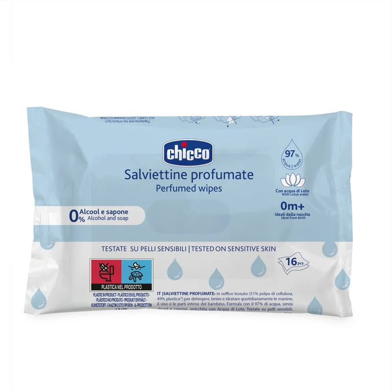 Chicco Salviettine Pocket 16 pz Fior di Loto