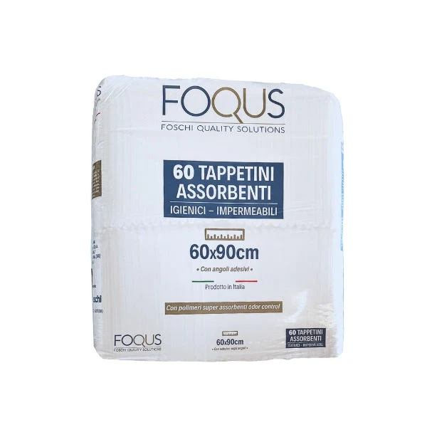 Foqus Tappetini Assorbenti 60x90cm Con Adesivi 60 Pezzi