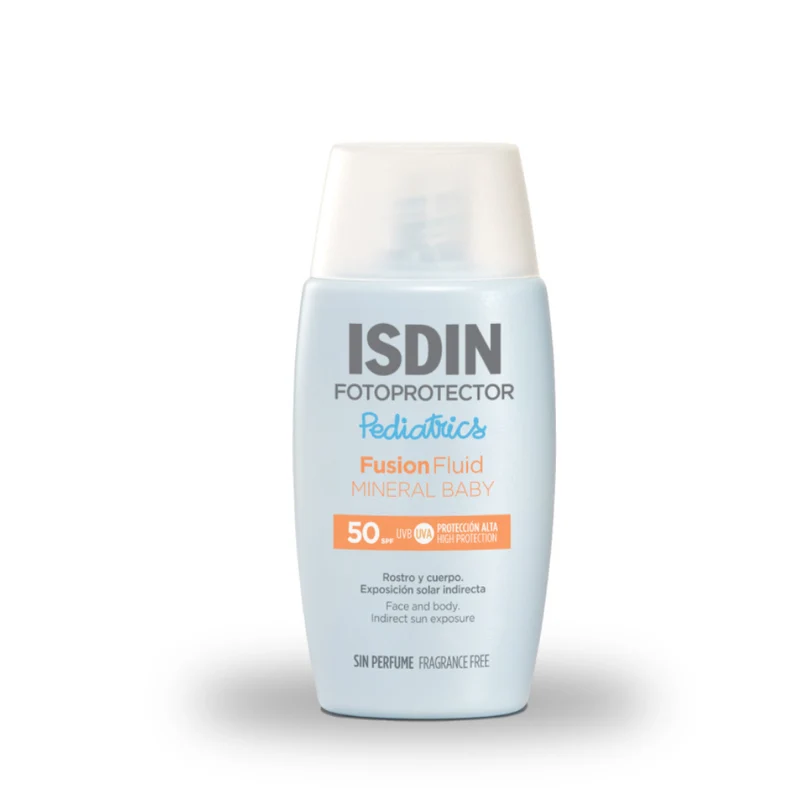 ISDIN Mineral Baby Pediatrics SPF 50+ | Protezione Solare Minerale Viso Bambini 50 ml