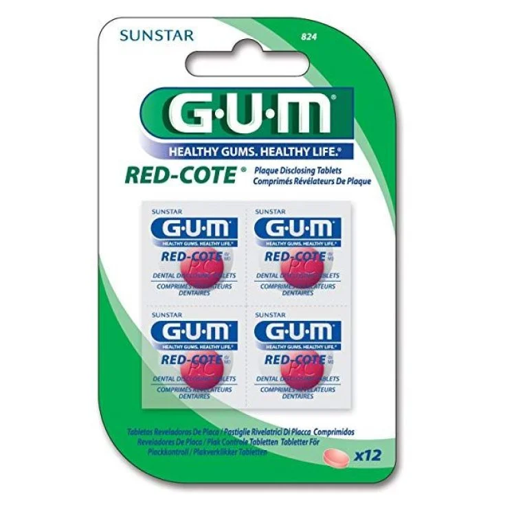 GUM Red-Cote Rivelatore di Placca – 12 Compresse