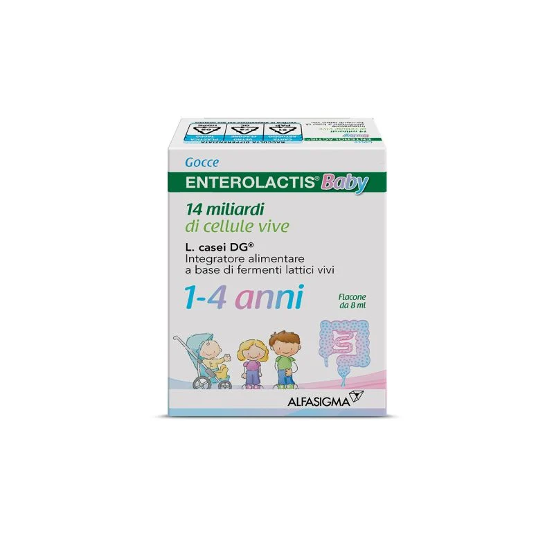 Enterolactis Baby Gocce 8ml – Probiotico per Neonati e Bambini 0-4 Anni