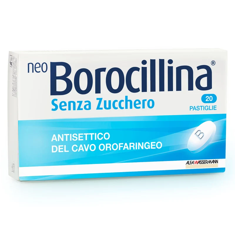 NeoBorocillina Mal di Gola Senza Zucchero 20 Pastiglie