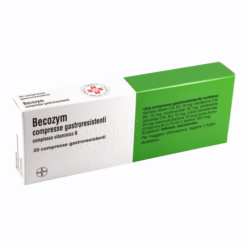 Becozym 20 Compresse Gastroresistenti Vitamine del Gruppo B
