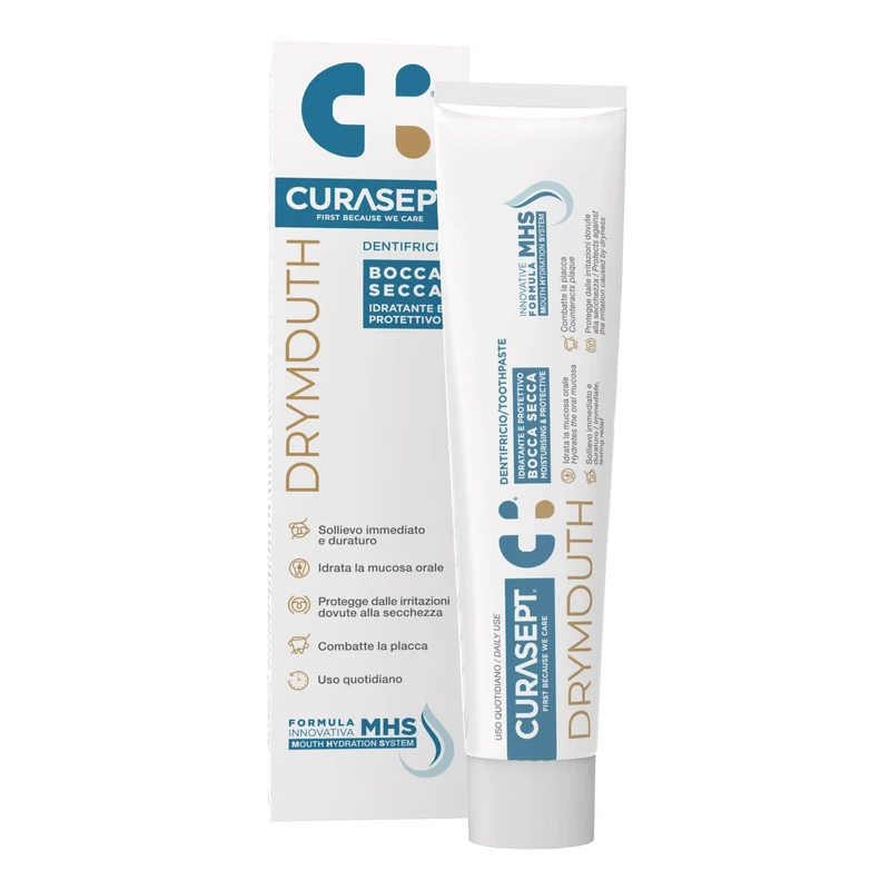 Curasept DryMouth Dentifricio Idratante per Bocca Secca 75 ml