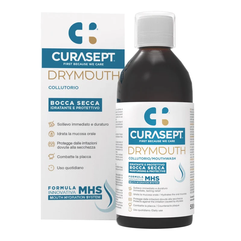Curasept DryMouth Collutorio Idratante per Bocca Secca 500 ml