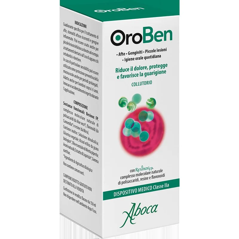 OroBen Collutorio Aboca per Afte e Gengive Infiammate 150 ml