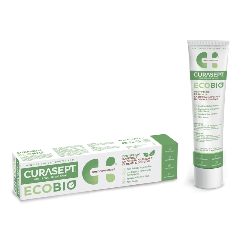 Curasept EcoBio Dentifricio Omeocompatibile senza Fluoro 75 ml