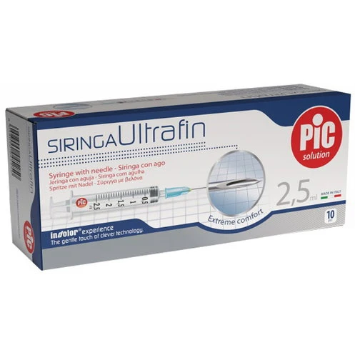 Ultrafin Siringhe da Insulina 2,5ml G23 1/4" – 10 pezzi