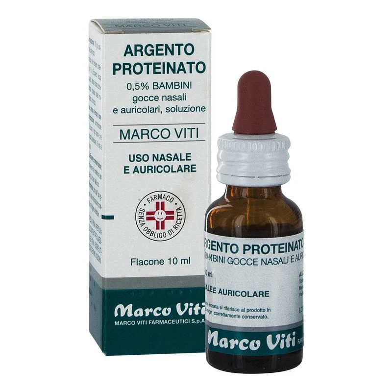 Argento proteinato Marco Viti 0,5 % 10 ml gocce nasali e auricolari