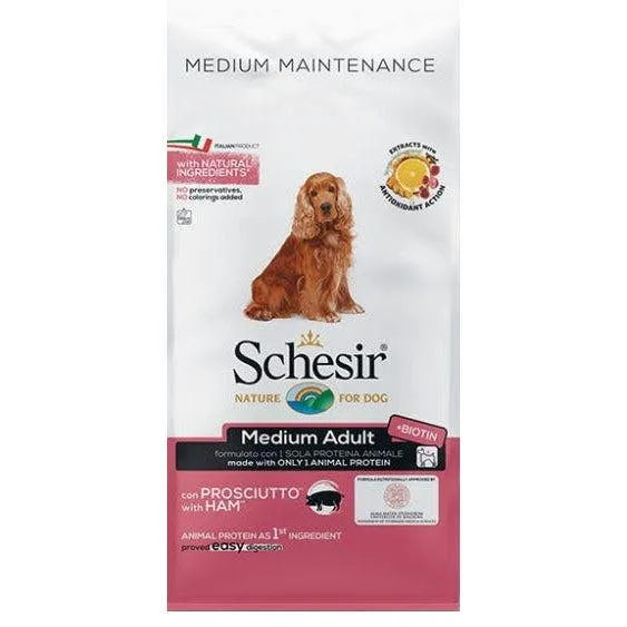 Schesir Prosciutto Cibo Secco Cani Adulti Taglia Media Sacco 3 Kg