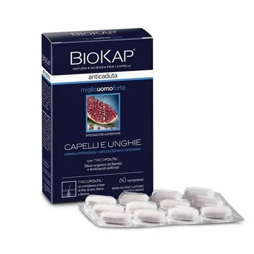 BIOKAP ANTICADUTA MIGLIO UOMO FORTE CON TRICOFOLTIL 60 COMPRESSE