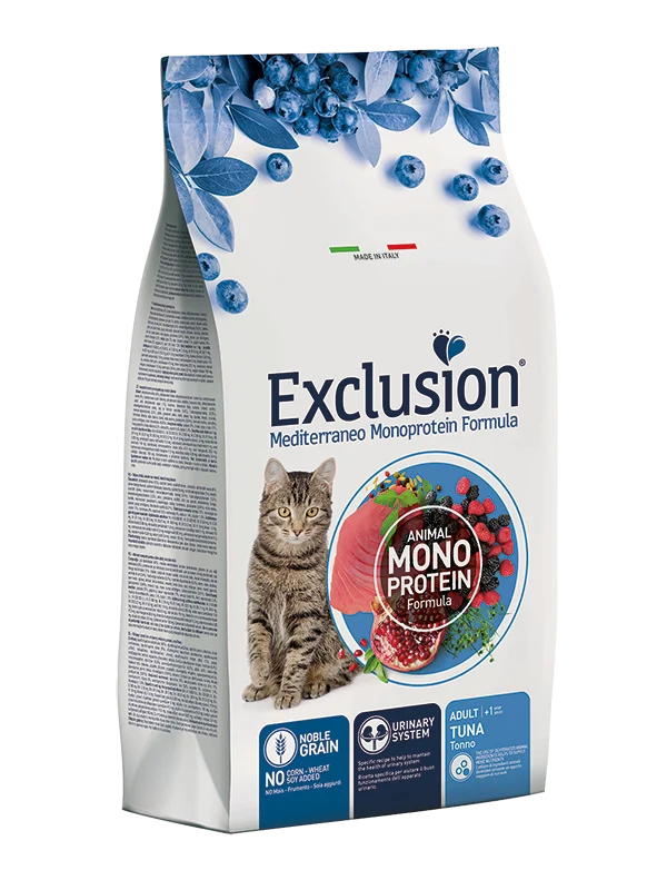 Exclusion Mediterraneo Monoprotein Noble Grain Crocchette Tonno Per Gatti Adulti Sacco 300g