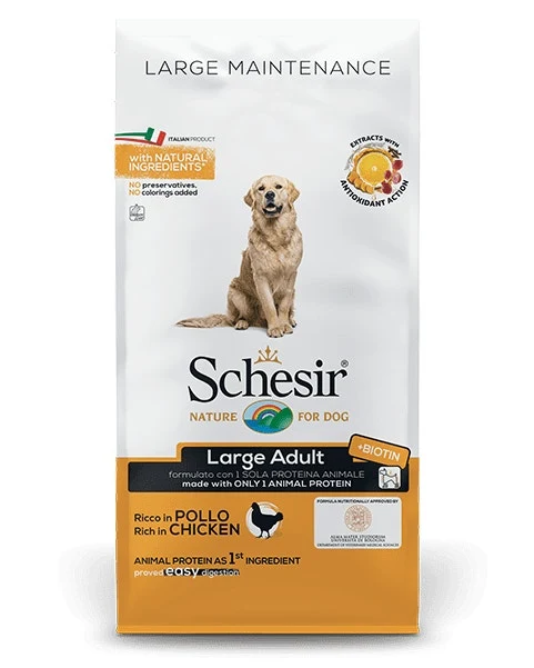 Schesir Maintenance Crocchette Con Pollo Per Cani Adulti Taglia Grande Sacco 12kg