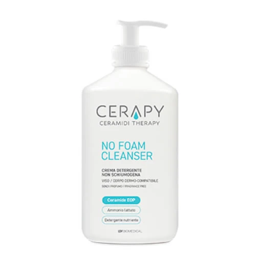 CERAPY NO FOAM CLEANSER CREMA DETERGENTE NON SCHIUMOGENA PER VISO E CORPO DERMO COMPATIBILE SENZA PROFUMO 400 ML