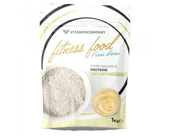 Vitamincompany Farina D'Avena Aromatizzata Gusto Crema Pasticcera 1Kg