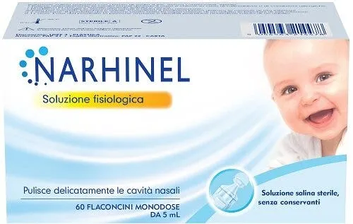 Narhinel Soluzione Fisiologica Per Aspiratore Nasale 60 Flaconcini da 5ml