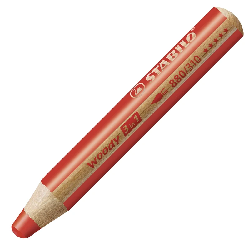 Matita colorata Multi-Funzione - STABILO woody 3 in 1 - Rosso