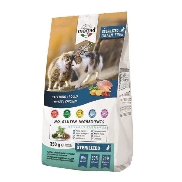 Marpet Equilibria Grain Free Cat Sterilized Tacchino e Pollo 6kg