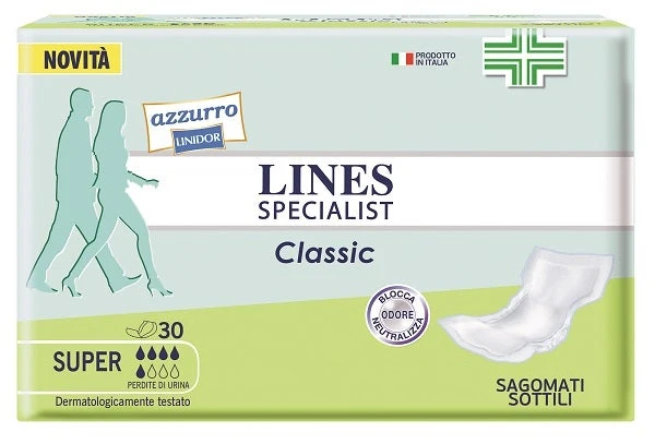 Lines Special Classic Pannolone Sagomato Sottile Super 30 Pezzi