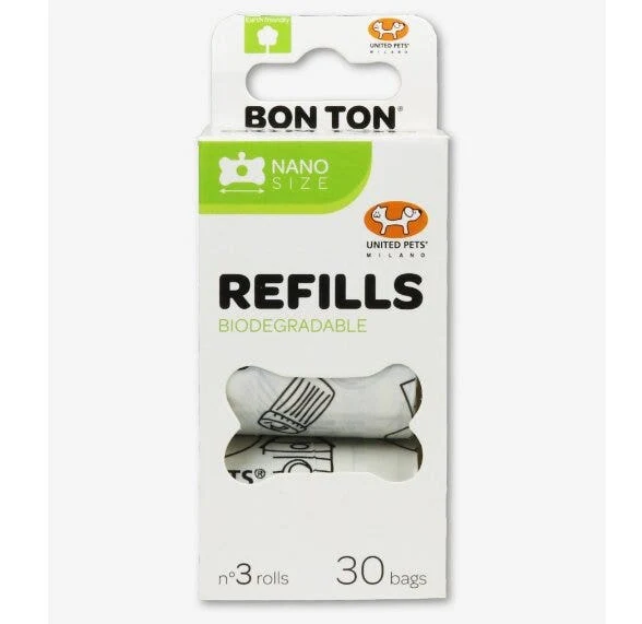 United Pets Refill Bon Ton Nano 3 Ricariche Sacchettini Biodegradabili Bianchi