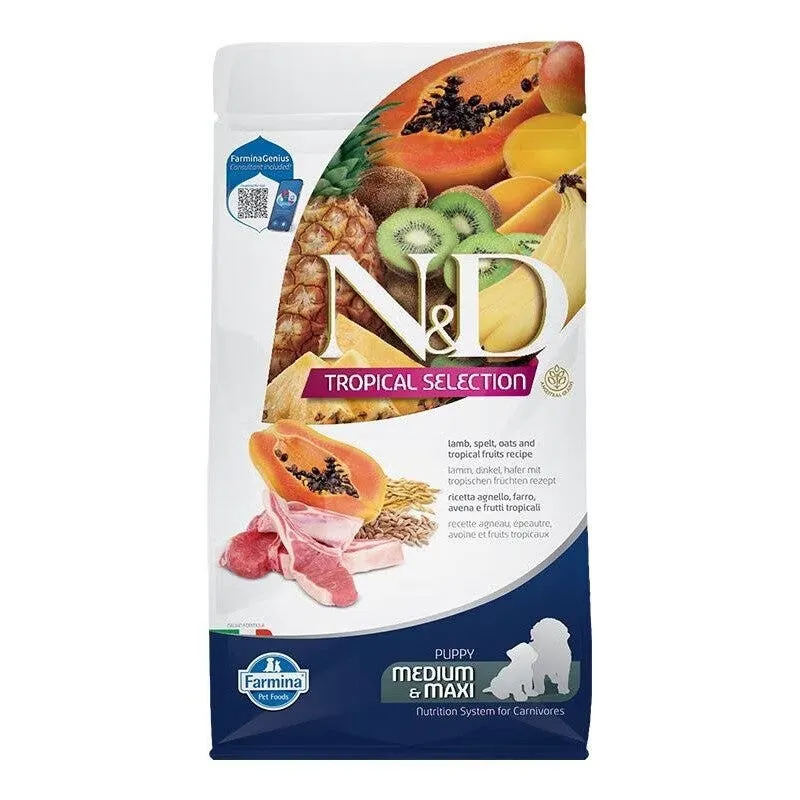 Farmina N&D Dog Medium & Maxi Tropical Selection Lamb Per Cani Cuccioli 10kg