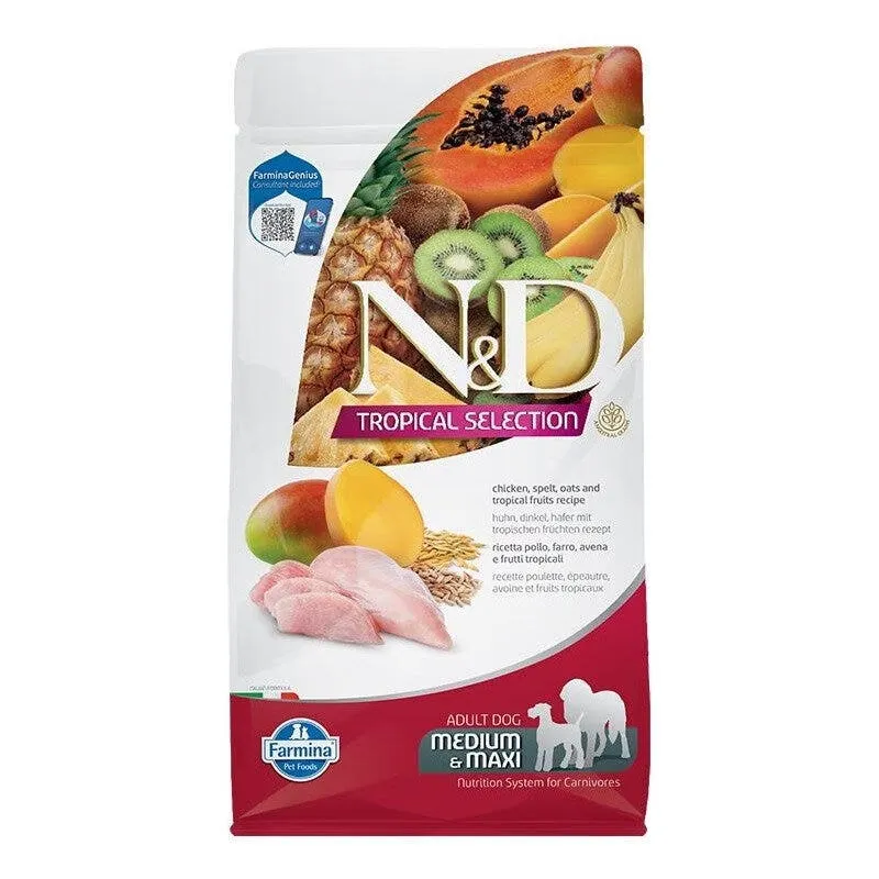 Farmina N&D Dog Medium & Maxi Tropical Selection Chicken Per Cani Adulti 10kg