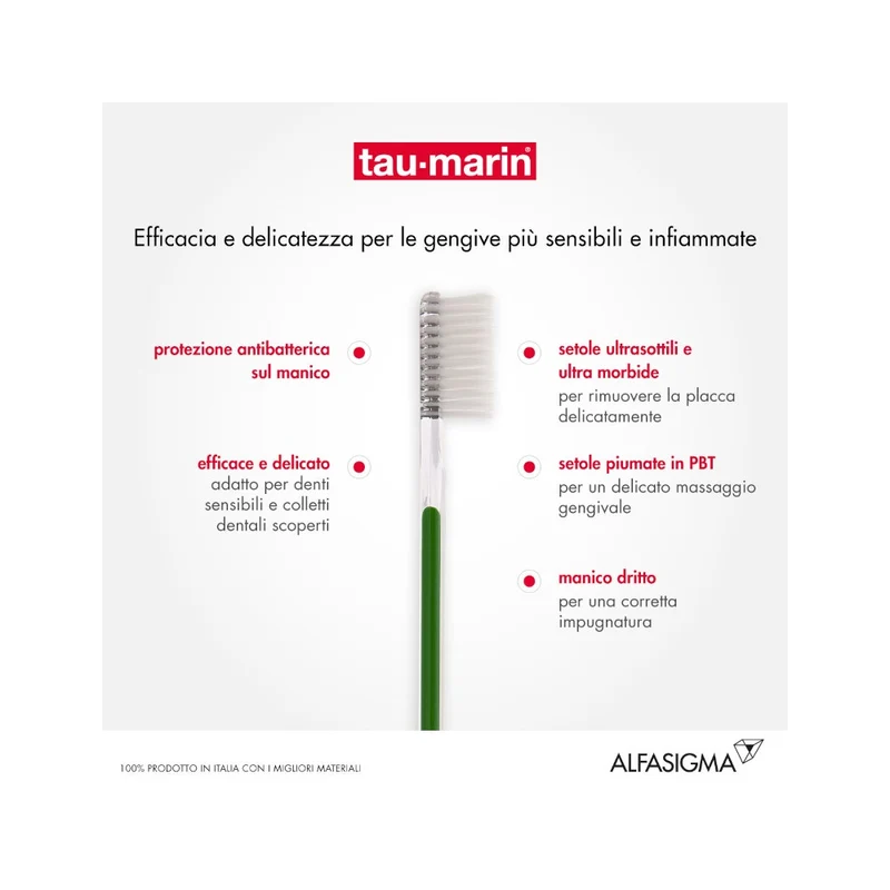 Taumarin Spazzolino Sensitive Denti Antibatterico 1 Pezzo