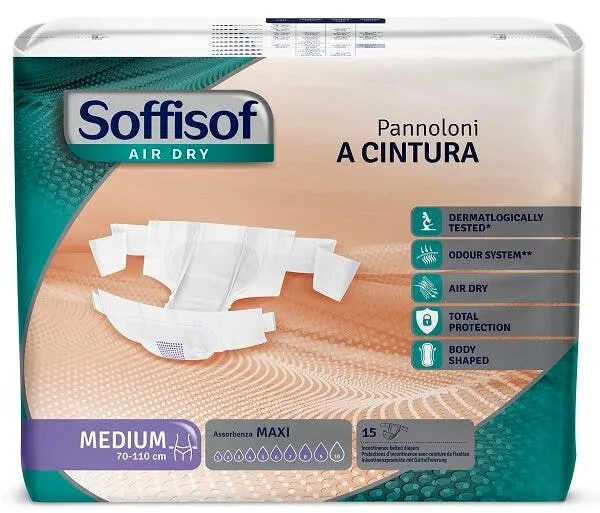 Soffisof Classic Maxi Pannolone A Cintura Taglia M 15 Pezzi