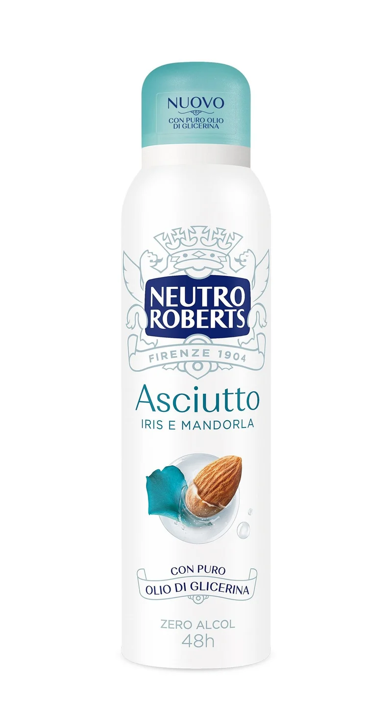 Neutro Roberts Deodorante Spray Asciutto Legno Iris E Mandorla 150ml