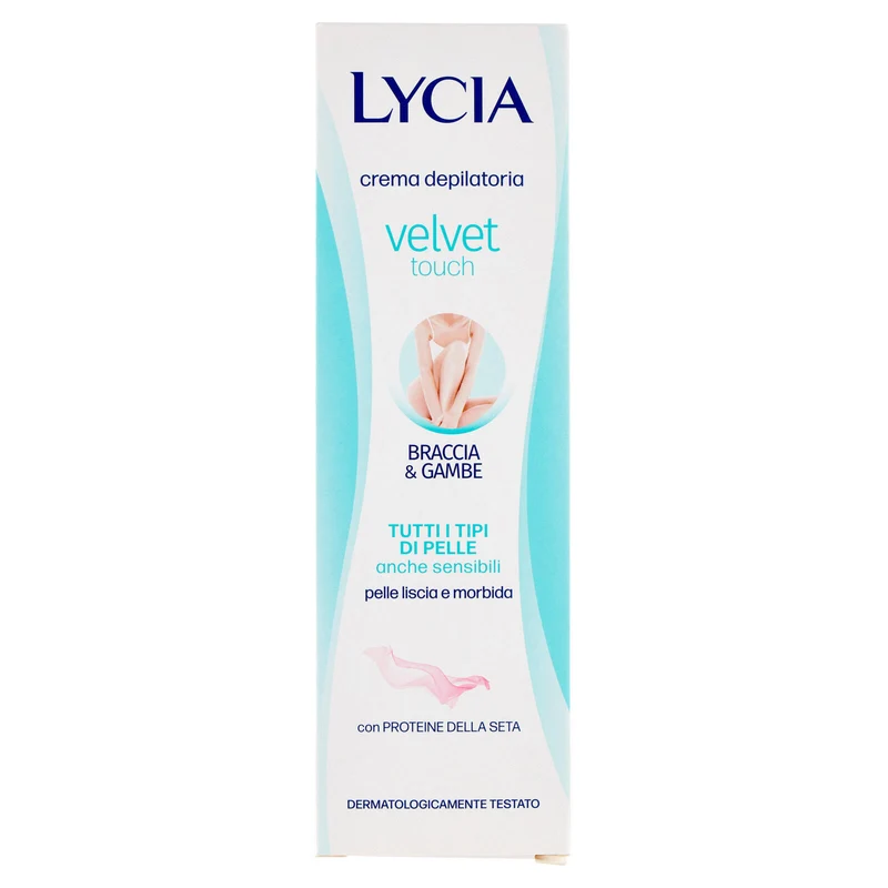 Lycia velvet touch crema depilatoria Braccia & Gambe Tutti i Tipi di Pelle anche sensibili 150 ml
