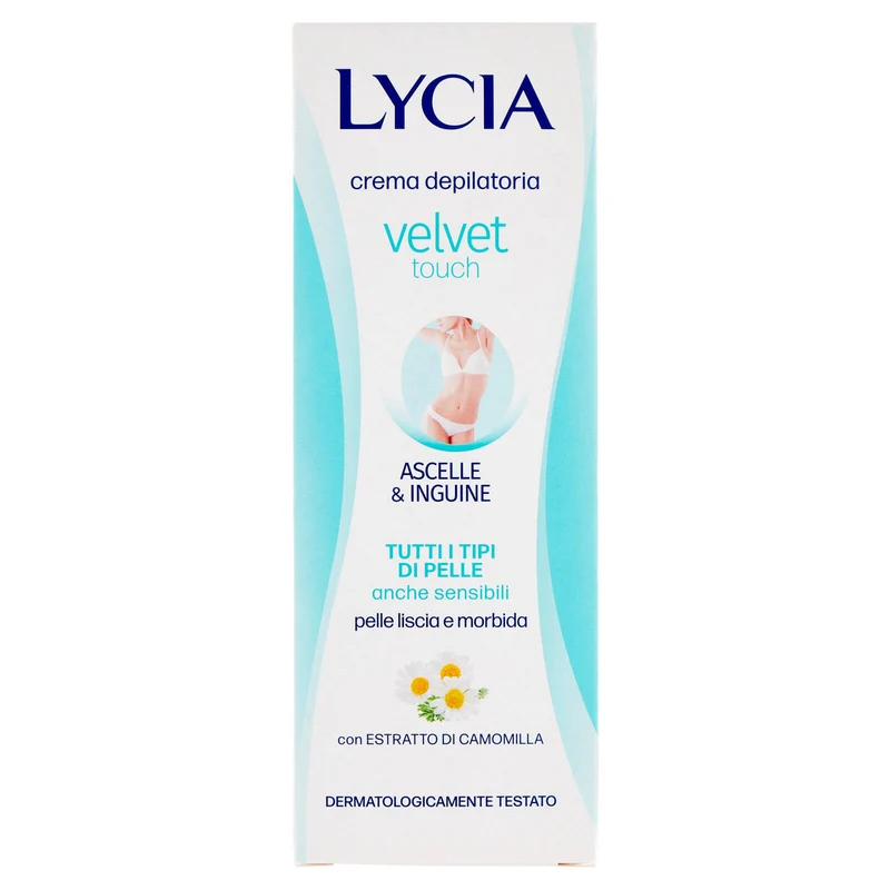 Lycia velvet touch crema depilatoria Ascelle & Inguine Tutti i Tipi di Pelle anche sensibili 100 ml