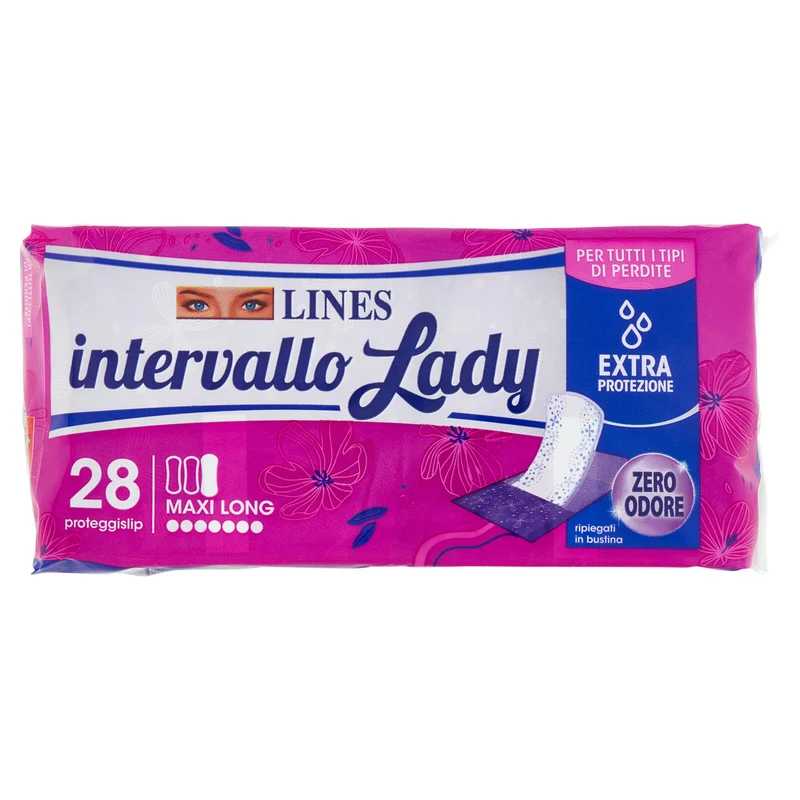 Lines intervallo Lady proteggislip Maxi Long Ripiegato 28 pz