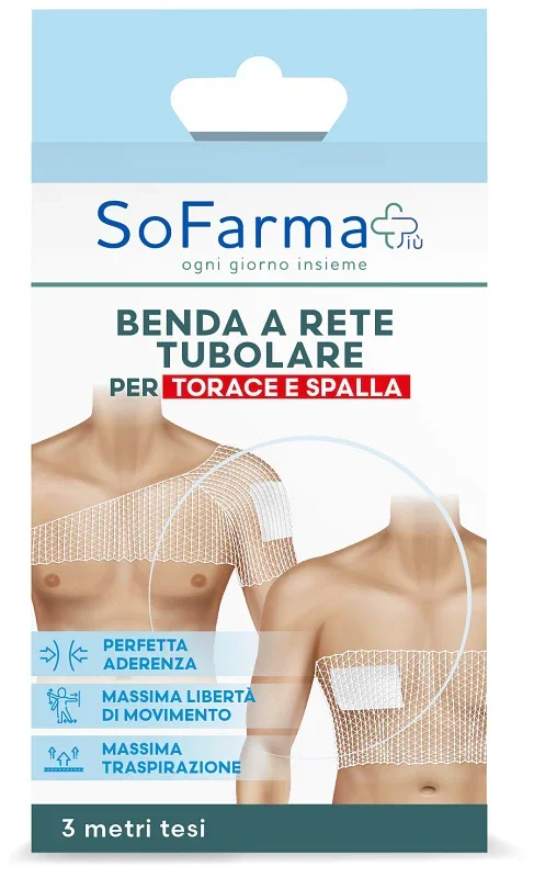 BENDA A RETE TUBOLARE SOFARMAPIU' PER TORACE E SPALLE 3 METRI TESI