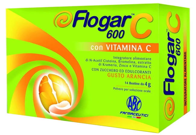Flogar c 600 con vitamina c 14 bustine gusto arancia